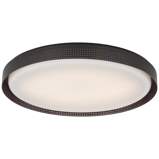 Precision Round Flush Mount with White Glass