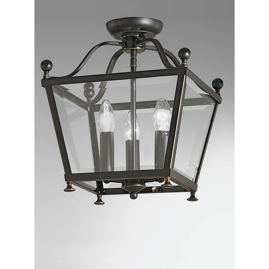 Atrine 3-Light Flush Lantern