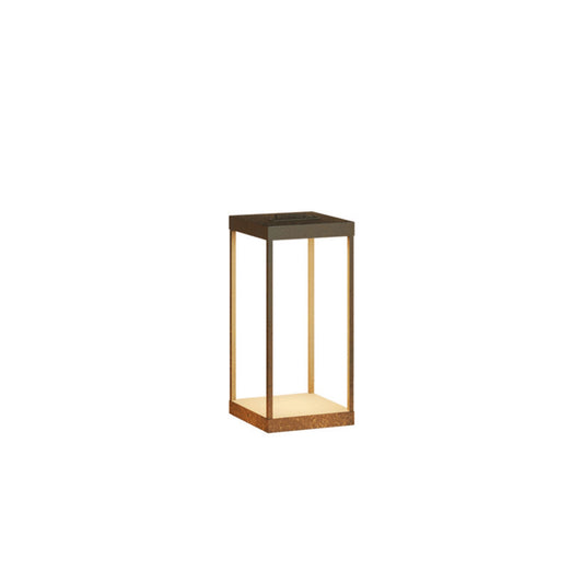 Lanterne Slim Outdoor Floor Lamp in Antique Brass