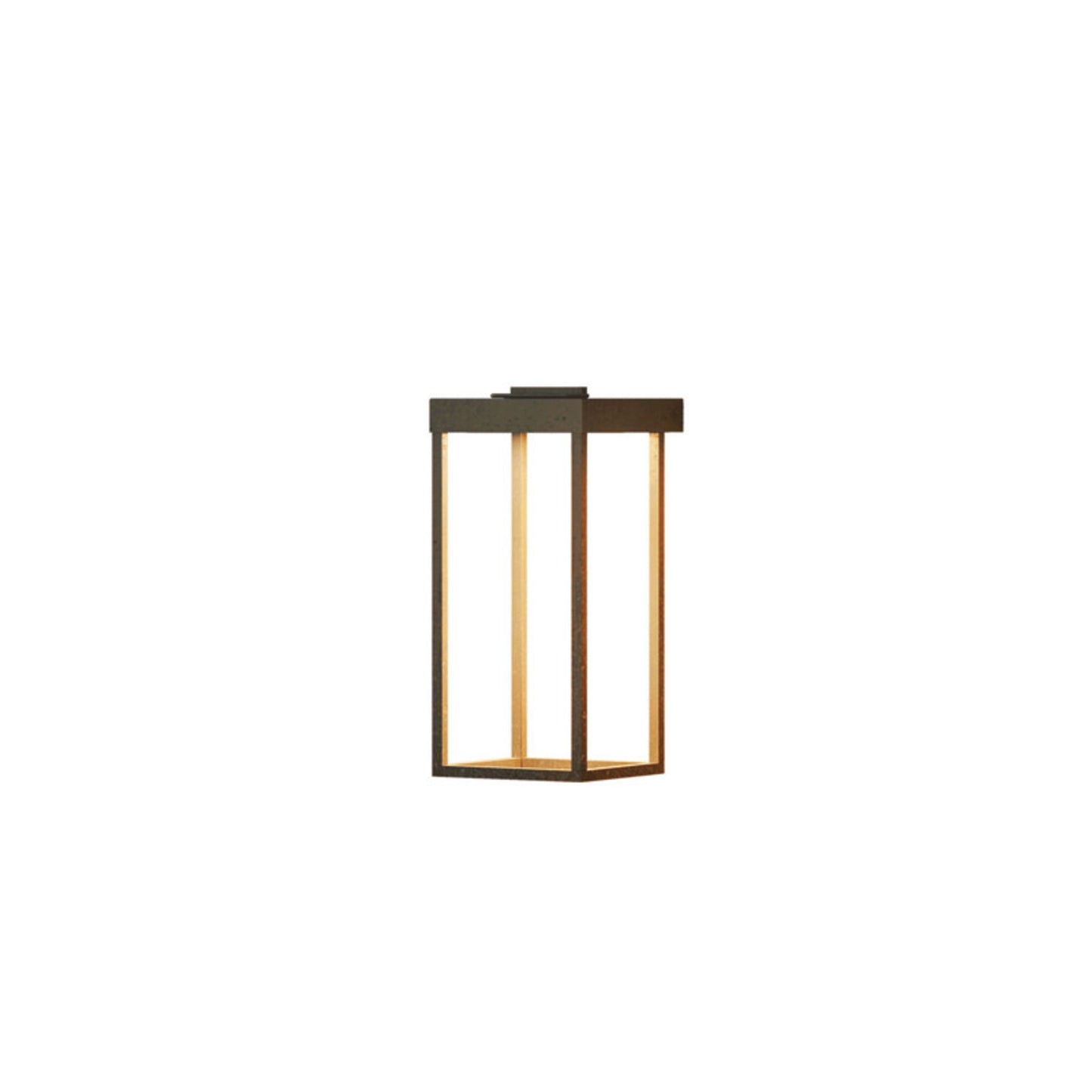 Lanterne Slim Outdoor Wall Light in Antique Brass