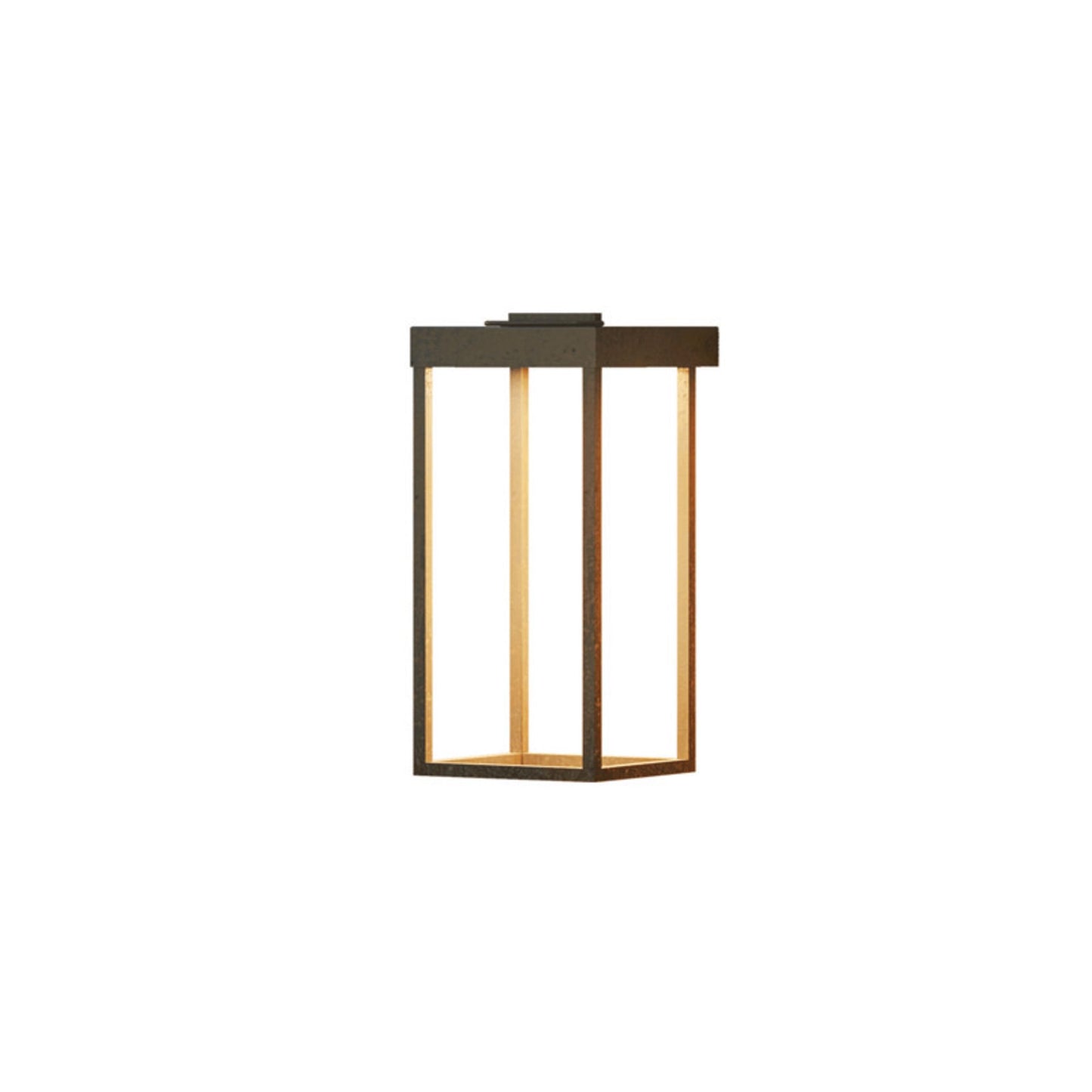 Lanterne Slim Outdoor Wall Light in Antique Brass