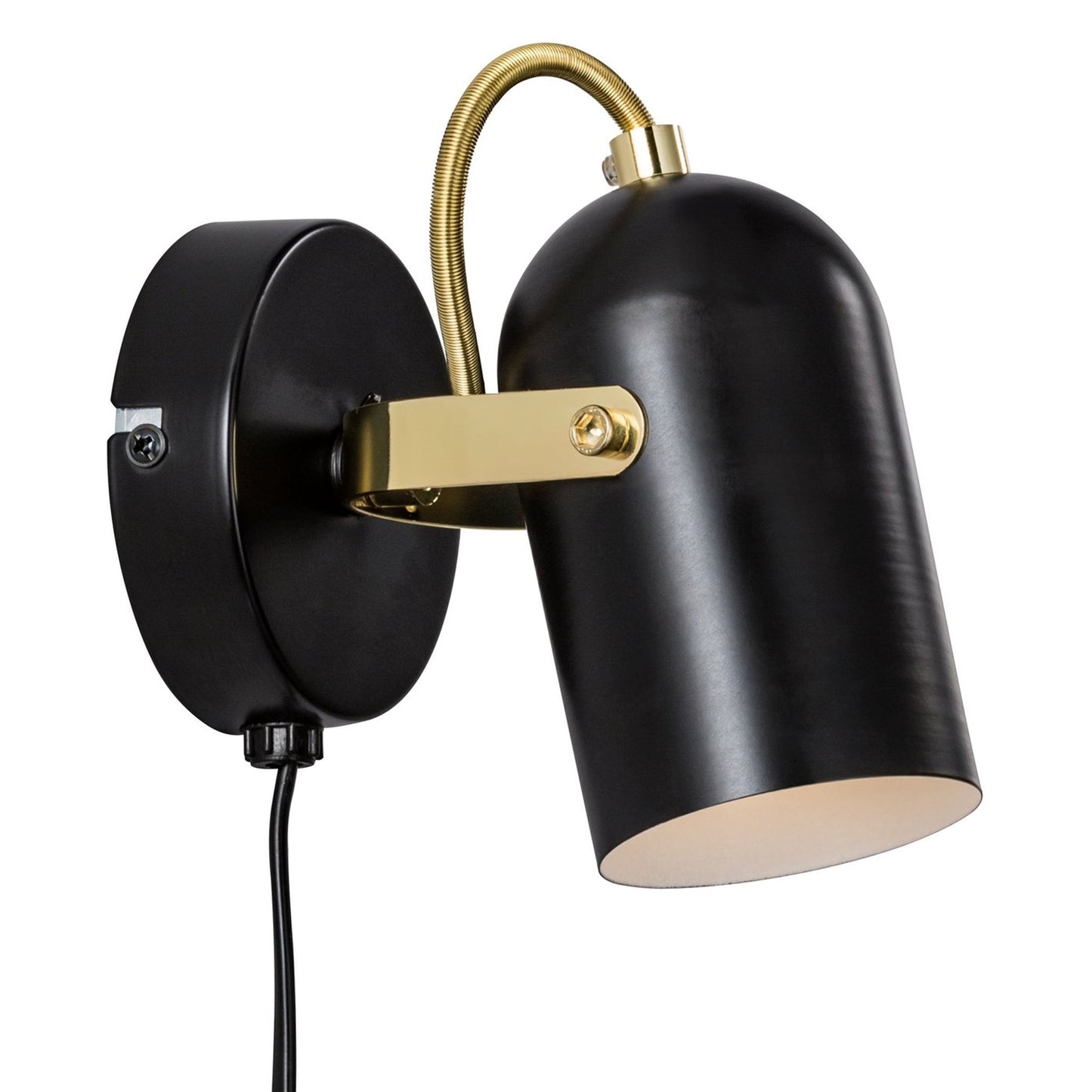 Lotus Wall Light in Black/Brass