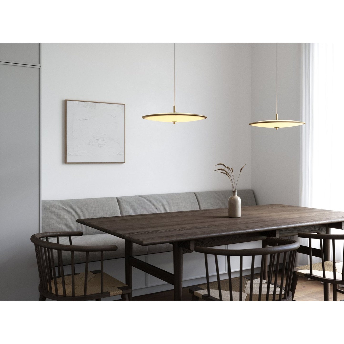 Blanche Pendant in Brass