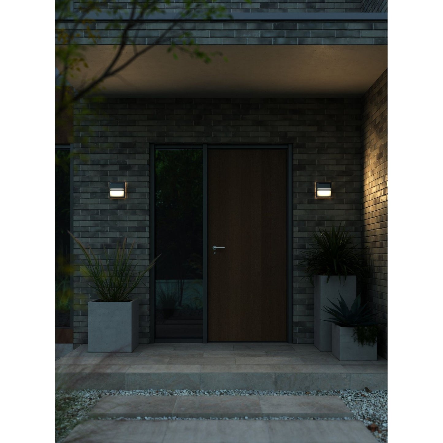 Oliver Square Wall Light in Black