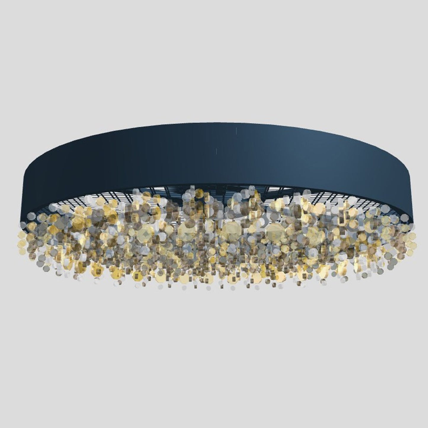 Ola PL6 90 LED Large Round Ceiling Light with Colored Glass