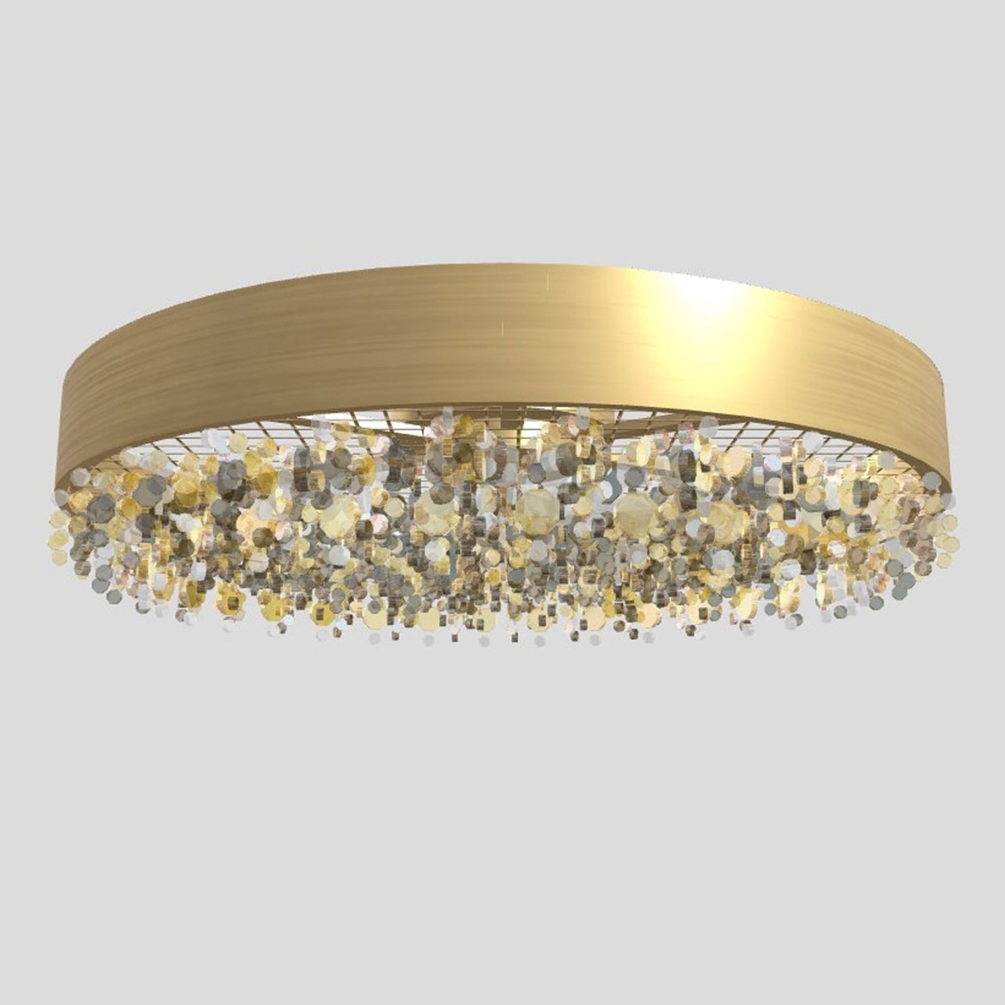 Ola PL6 90 LED Large Round Ceiling Light with Colored Glass