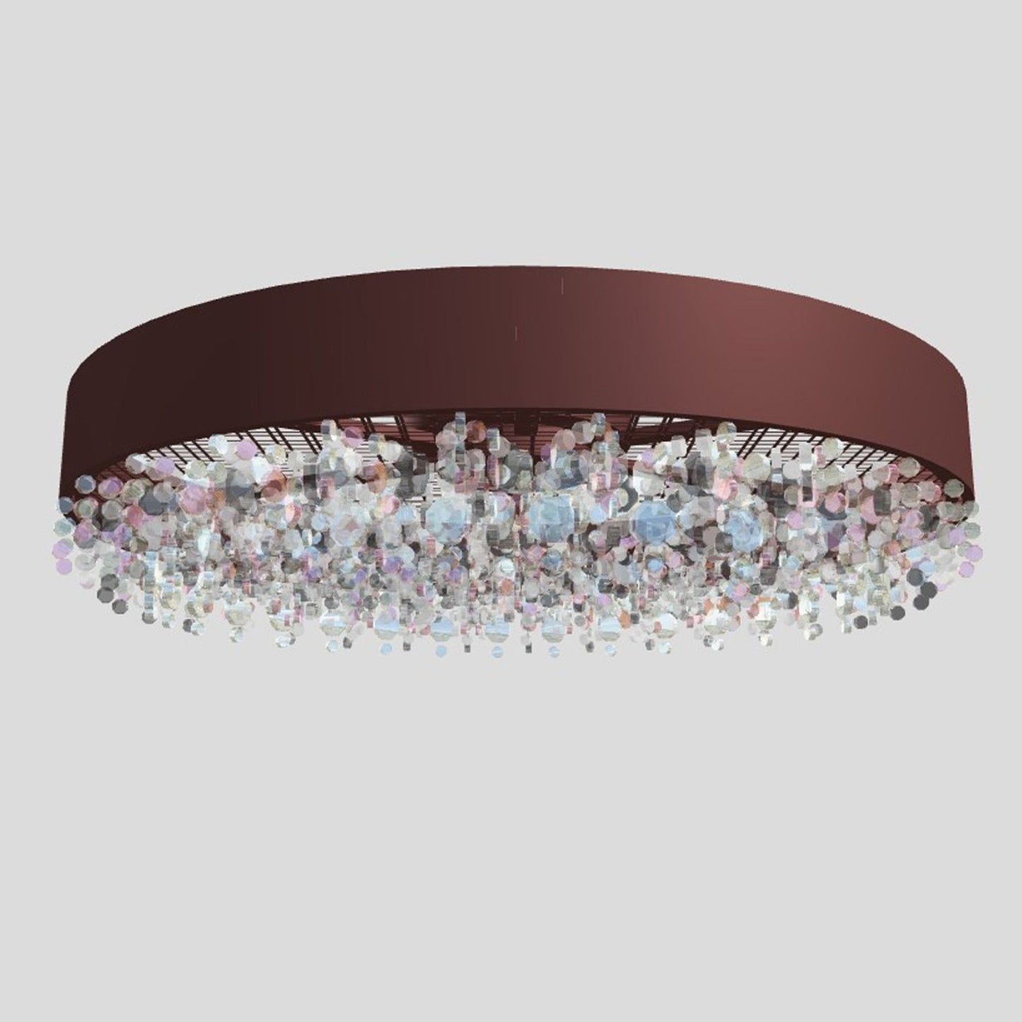 Ola PL6 90 LED Large Round Ceiling Light with Colored Glass