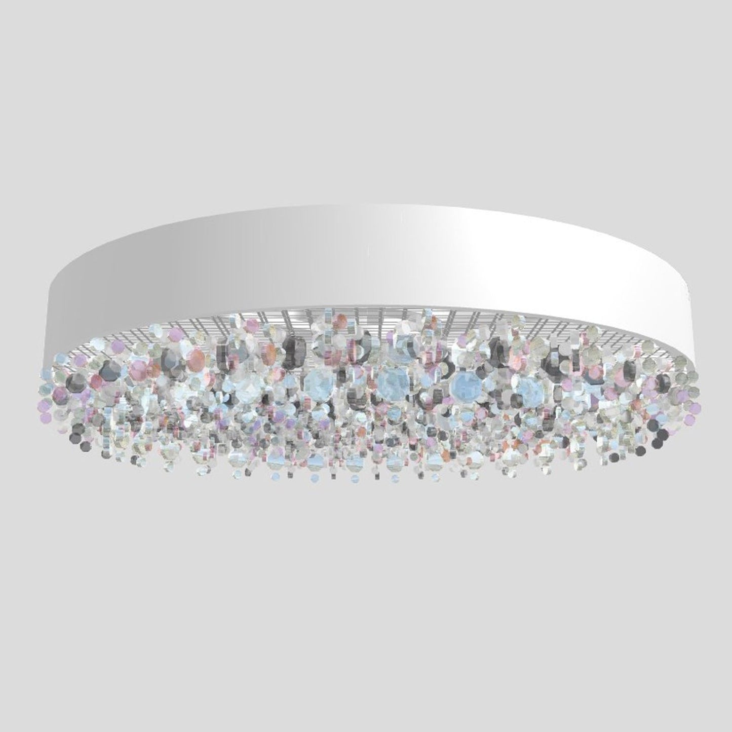 Ola PL6 90 LED Large Round Ceiling Light with Colored Glass