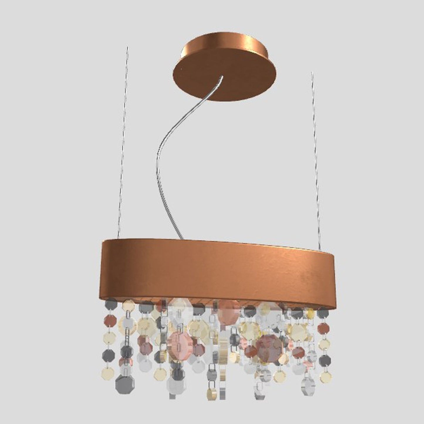 Ola S1 OV 30 Oval LED Pendant with Colored Glass