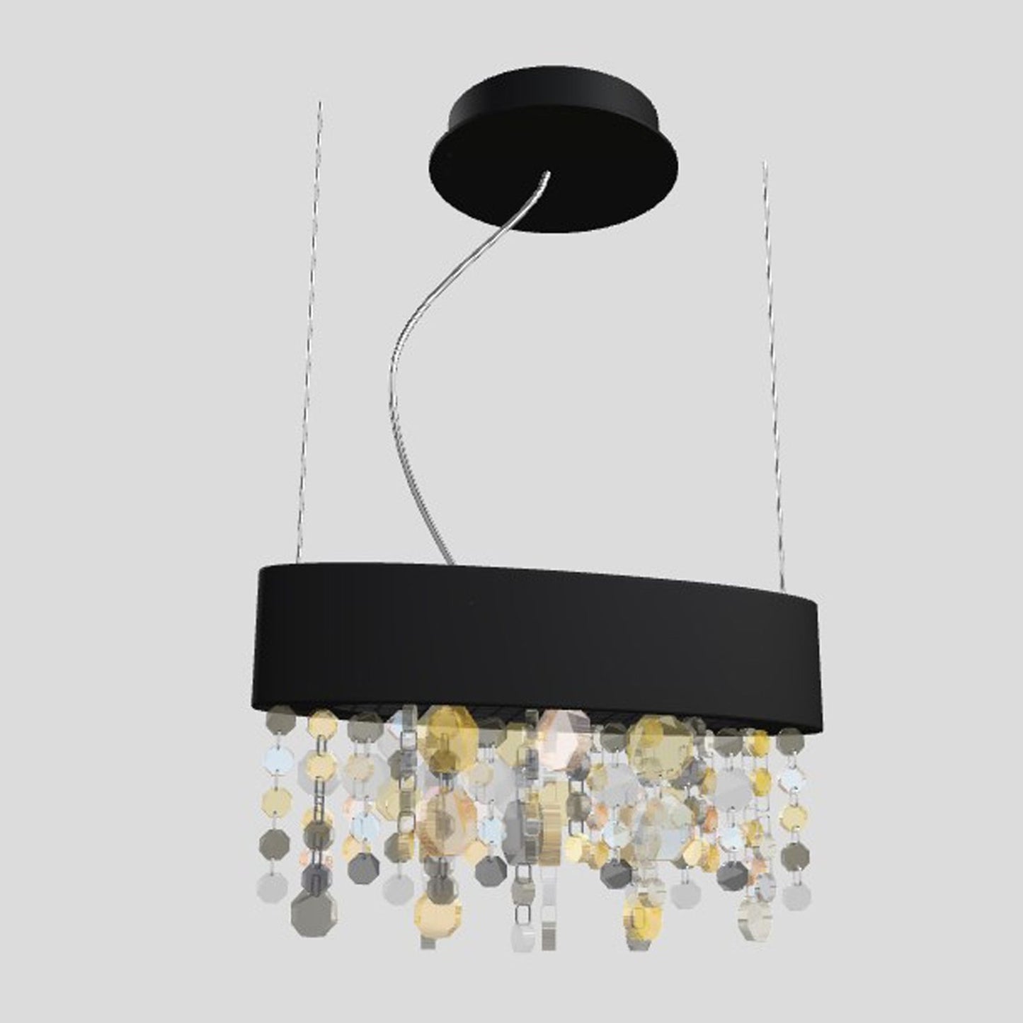 Ola S1 OV 30 Oval LED Pendant with Colored Glass