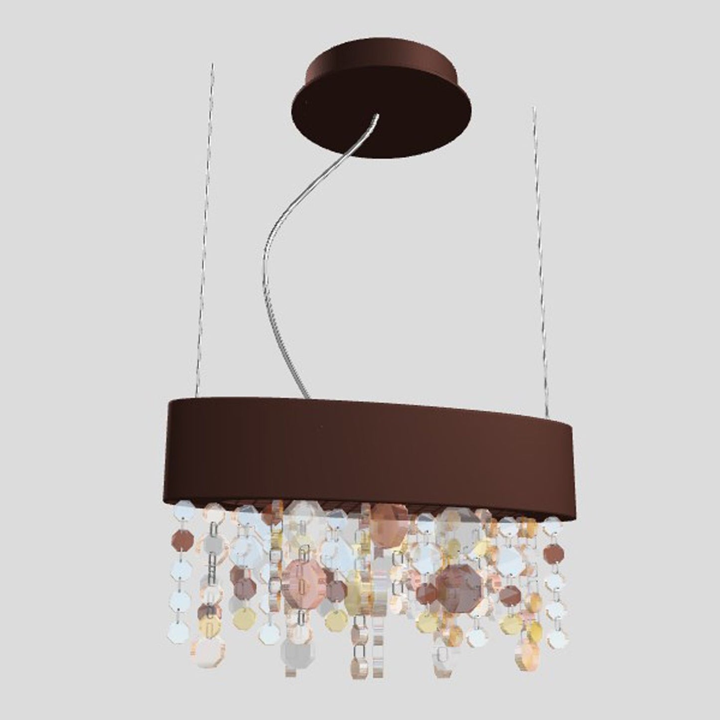 Ola S1 OV 30 Oval LED Pendant with Colored Glass