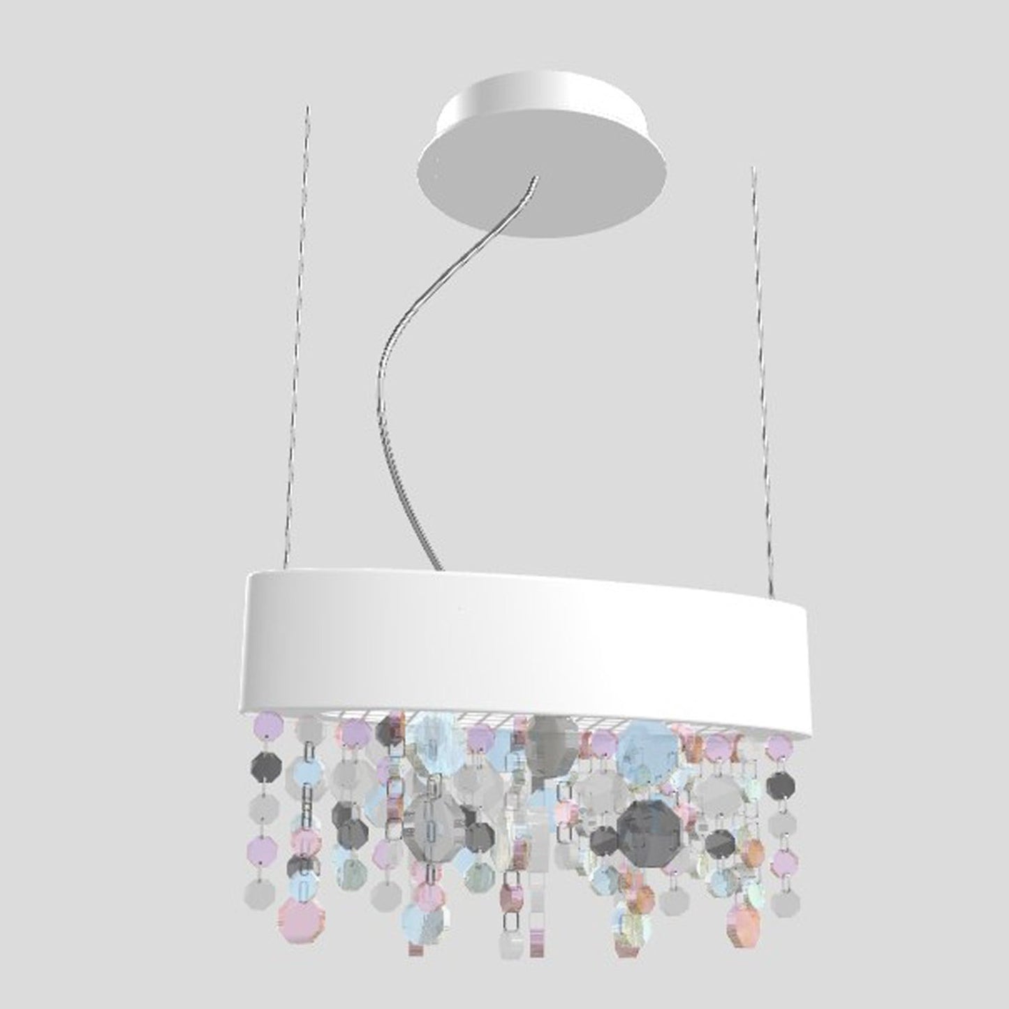 Ola S1 OV 30 Oval LED Pendant with Colored Glass