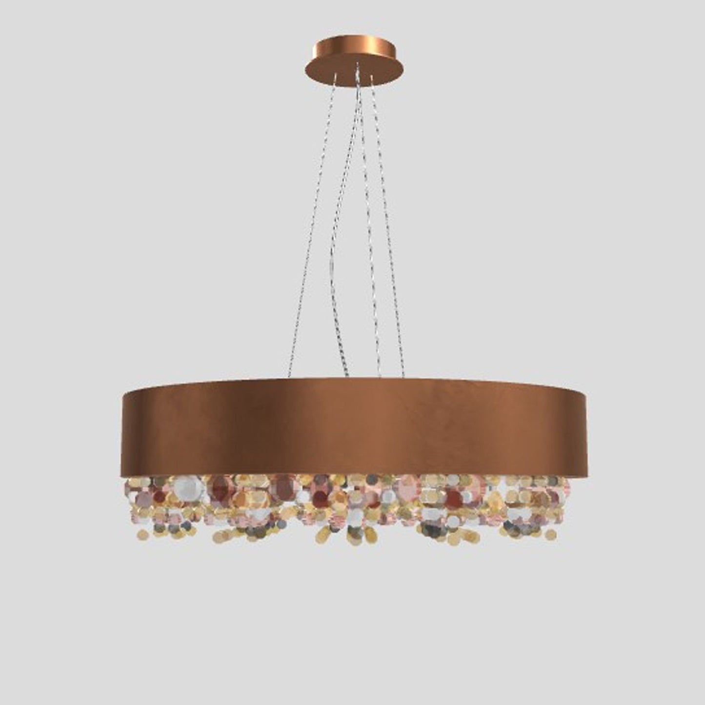 Ola S6 60 Medium LED Pendant with Colored Glass