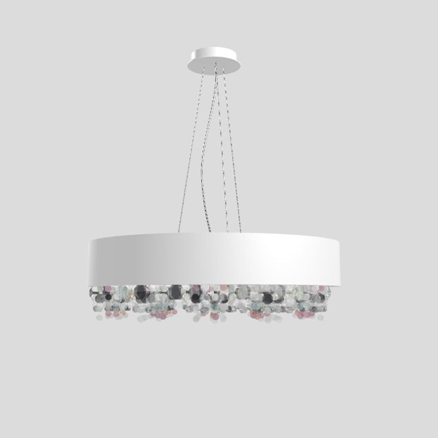 Ola S6 60 Medium LED Pendant with Colored Glass