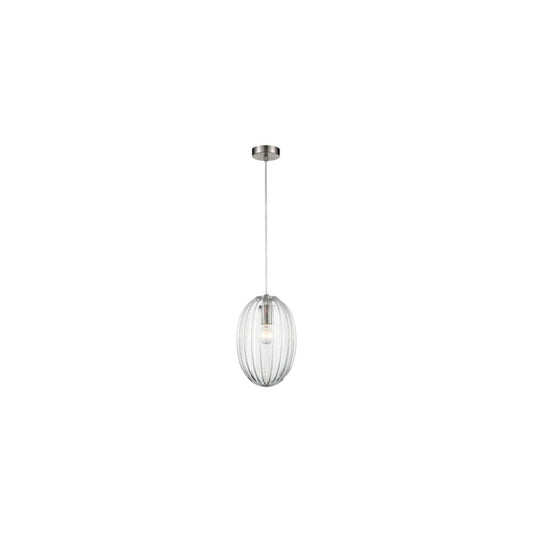 Mandorla Pendant in Satin Nickel