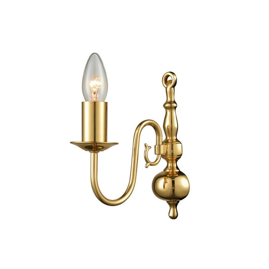 Robus 1-Light Wall Bracket in Polished Brass