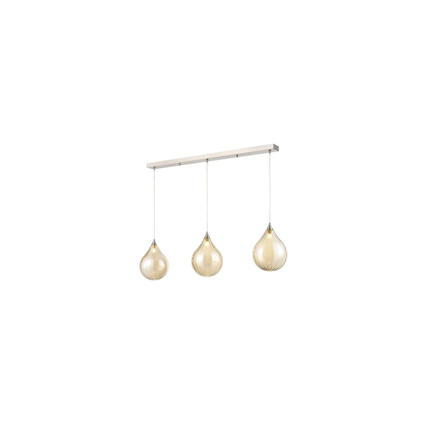 Pirum 3-Light Bar Pendant in Satin Nickel