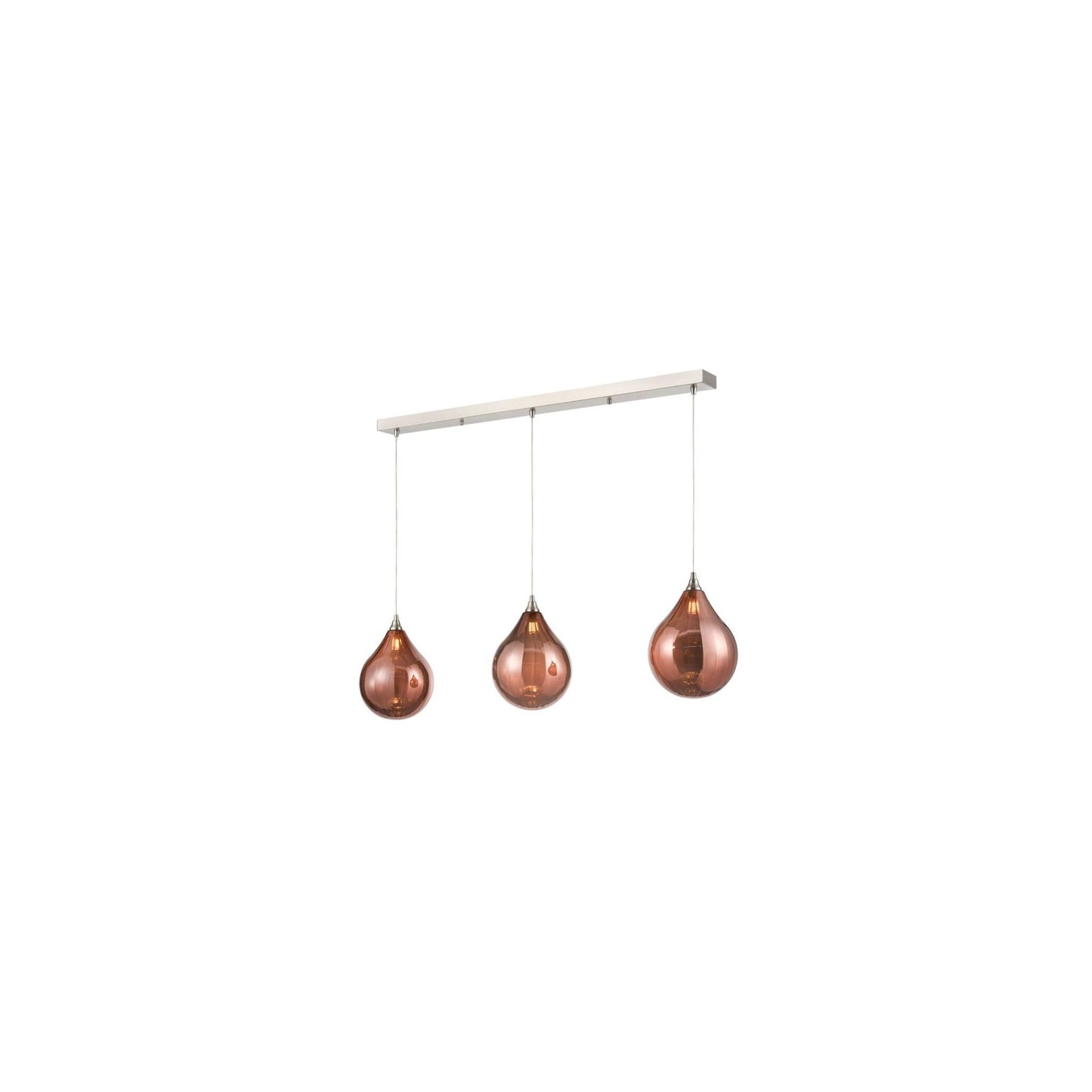 Pirum 3-Light Bar Pendant in Satin Nickel