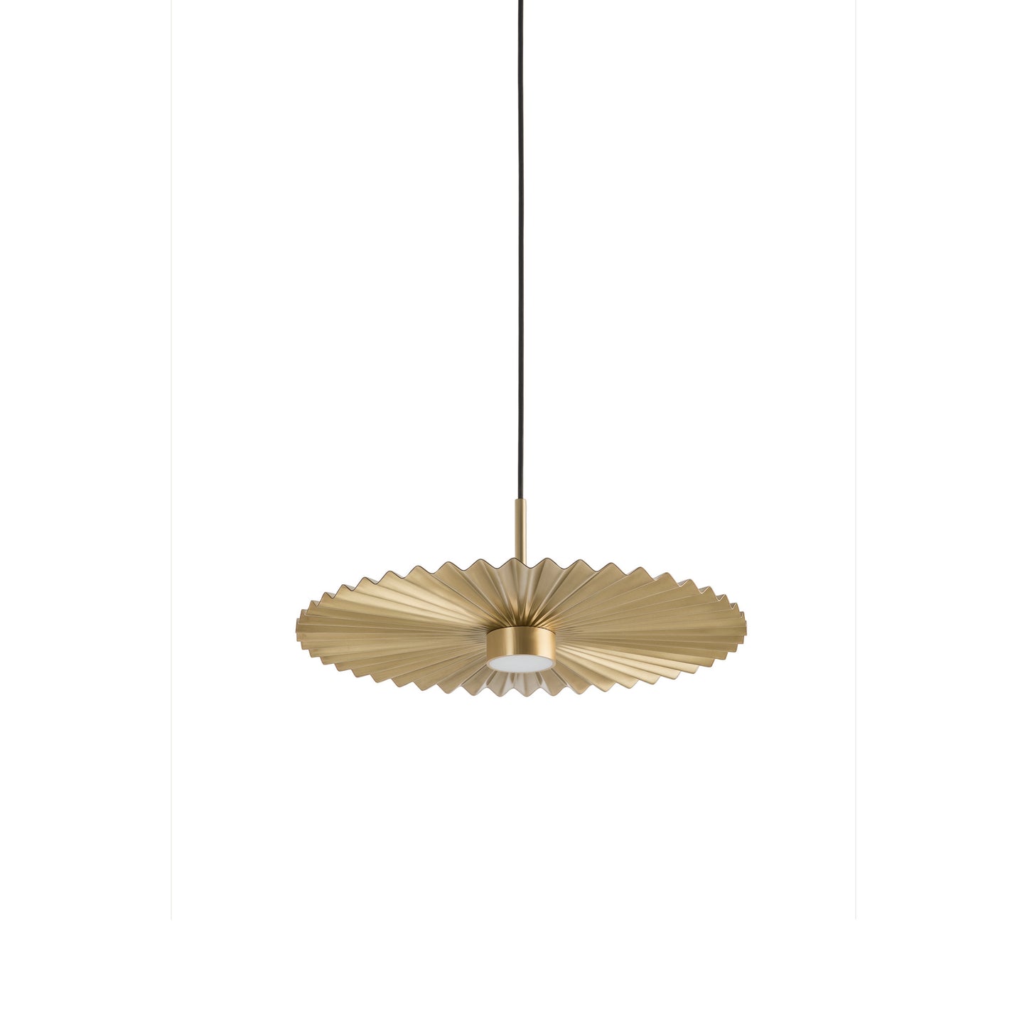 Plie Pendant in Natural Brass