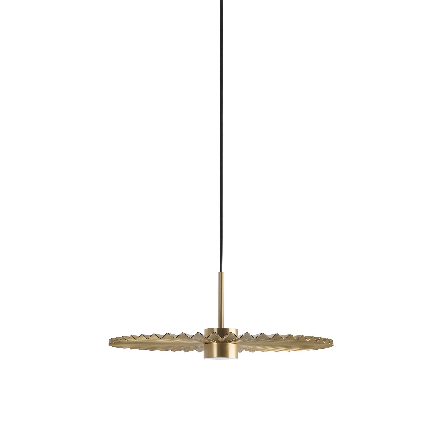 Plie Pendant in Natural Brass