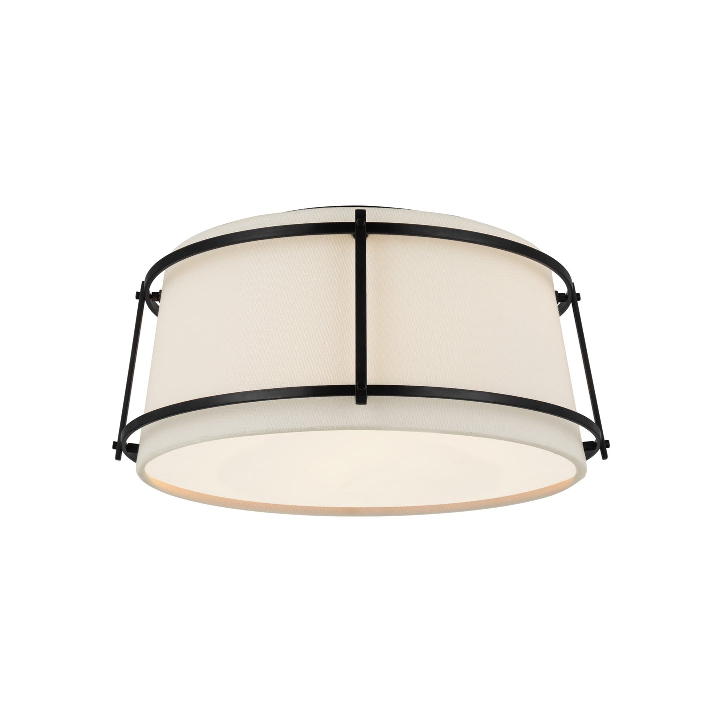 Callaway Small Flush Mount with Linen Shade