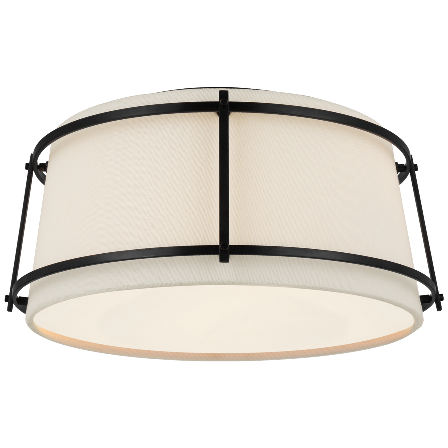 Callaway Small Flush Mount with Linen Shade