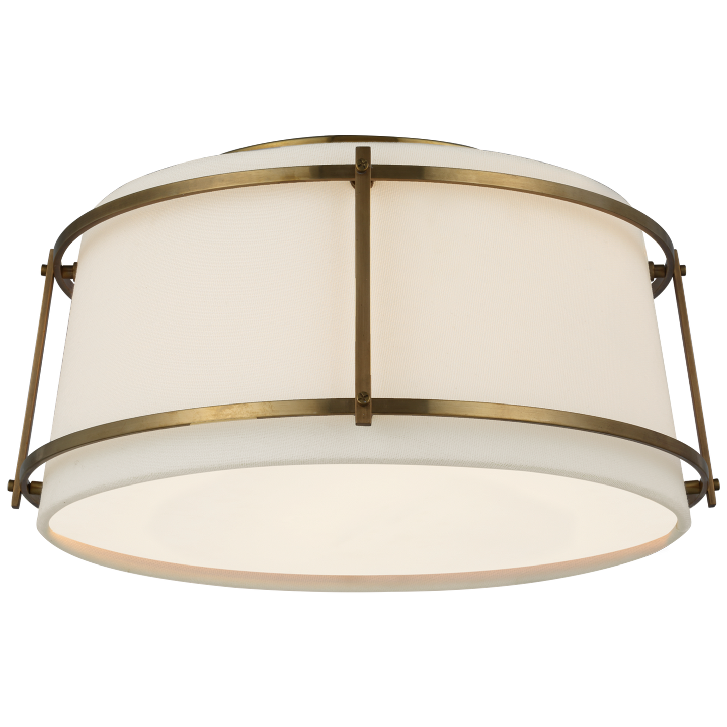 Callaway Small Flush Mount with Linen Shade