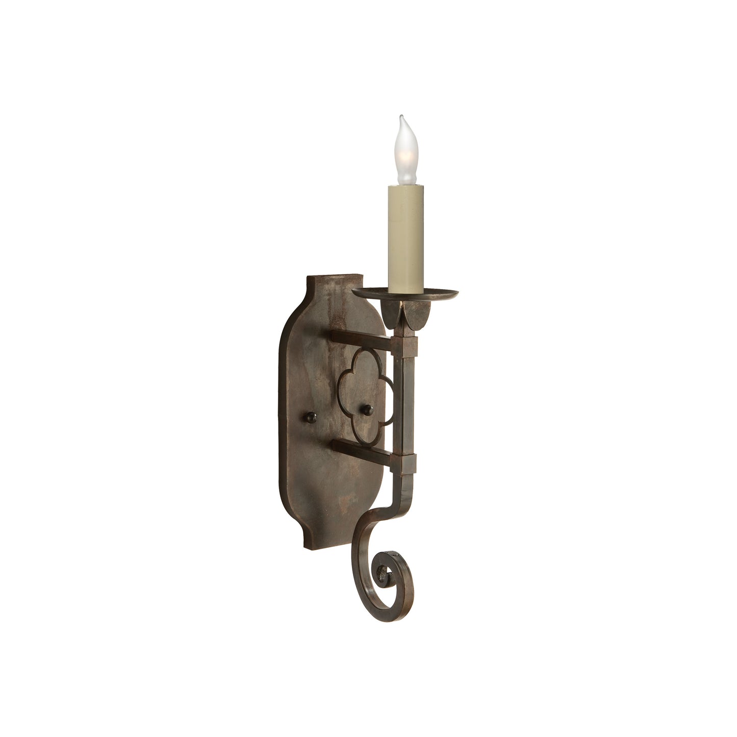 Margarite Single Sconce in Aged Iron