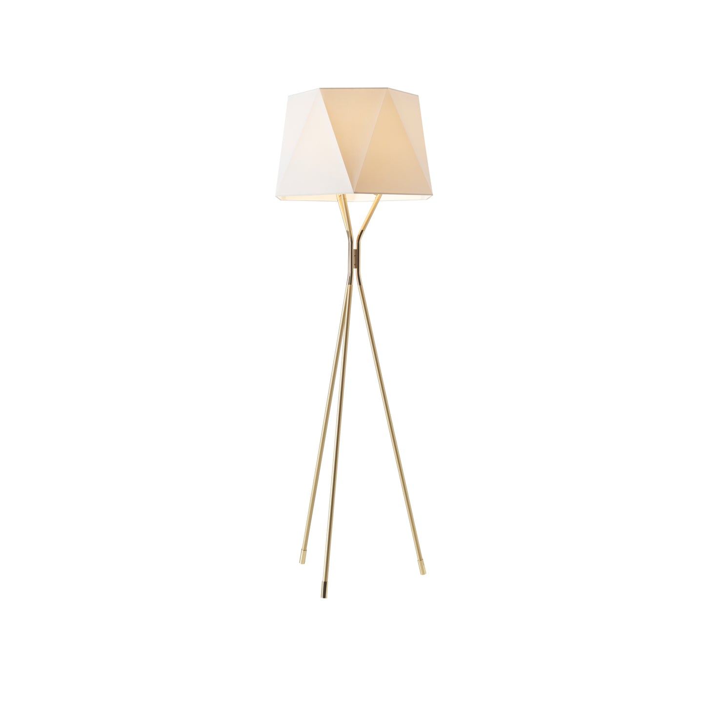 Solitaire Floor Lamp with White Shade