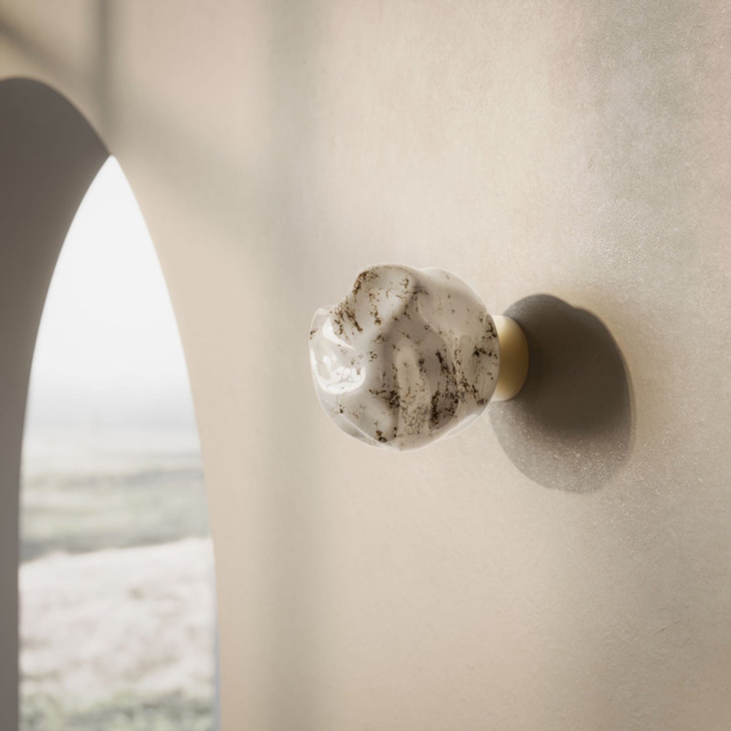 Stone Wall Light with Stone Glass