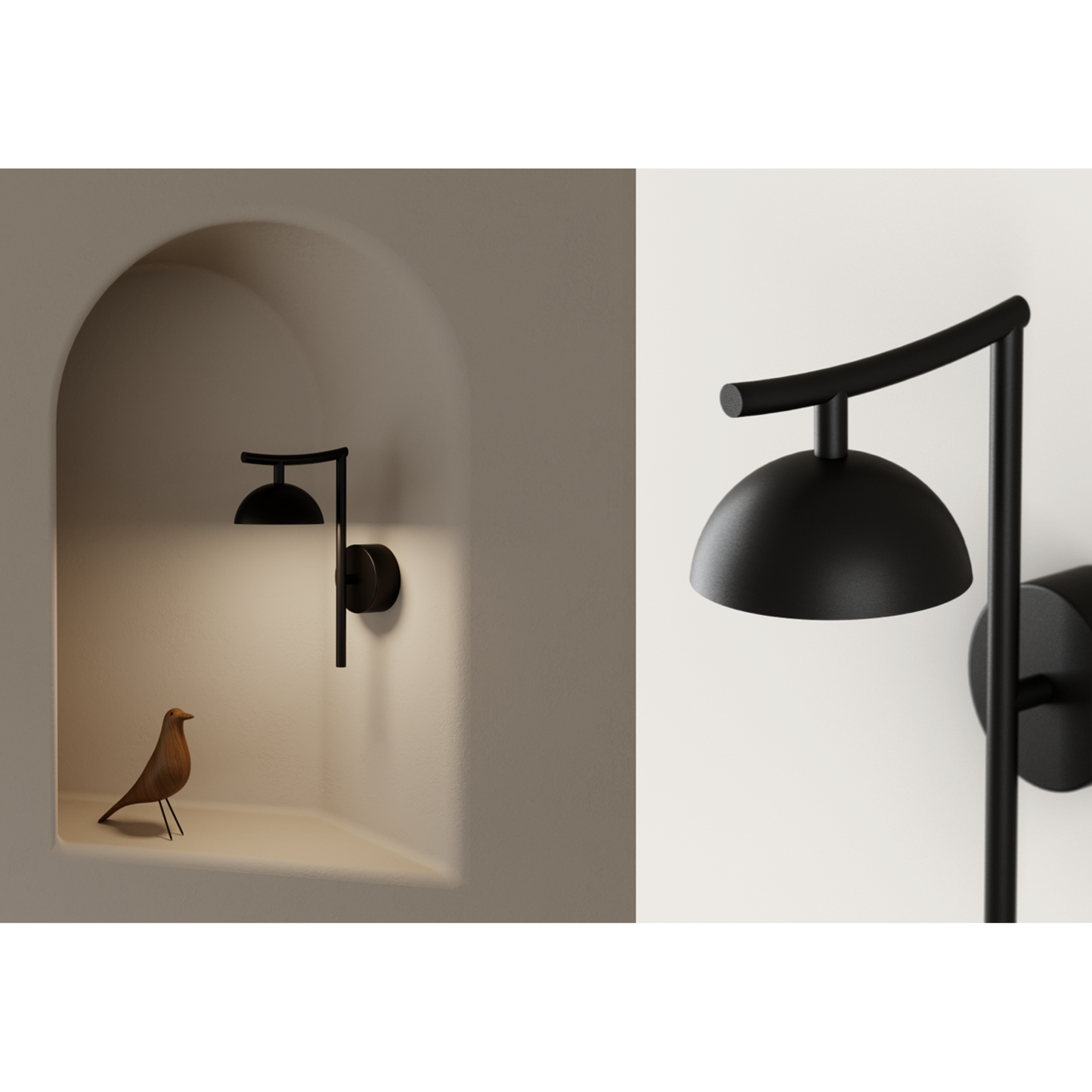 Tana LED Wall Light in Matt Black