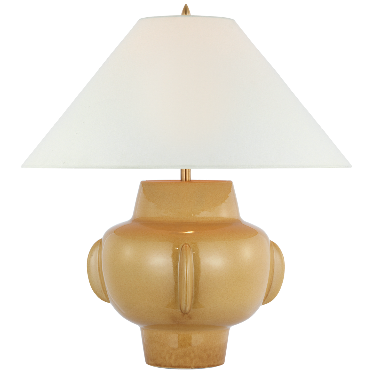 Cap-Ferrat 26" Table Lamp in Light Honey and Linen Shade