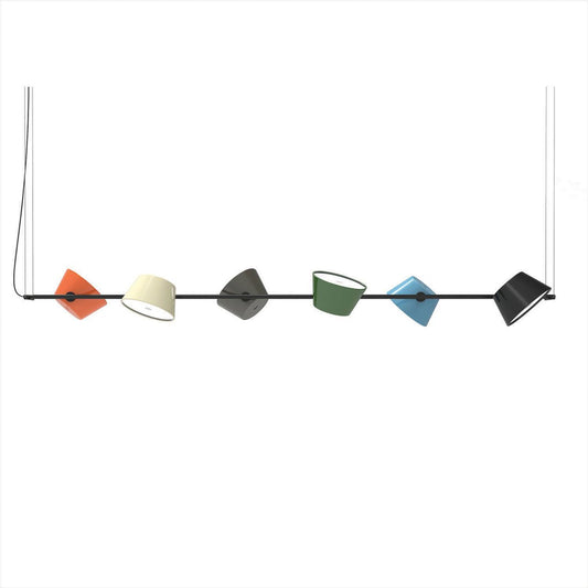 Tam Tam 6 Large Linear Pendant in Black