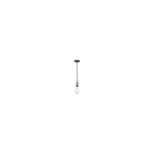 Waco 1-Light E27 Pendant in Antique Copper and Matt Black