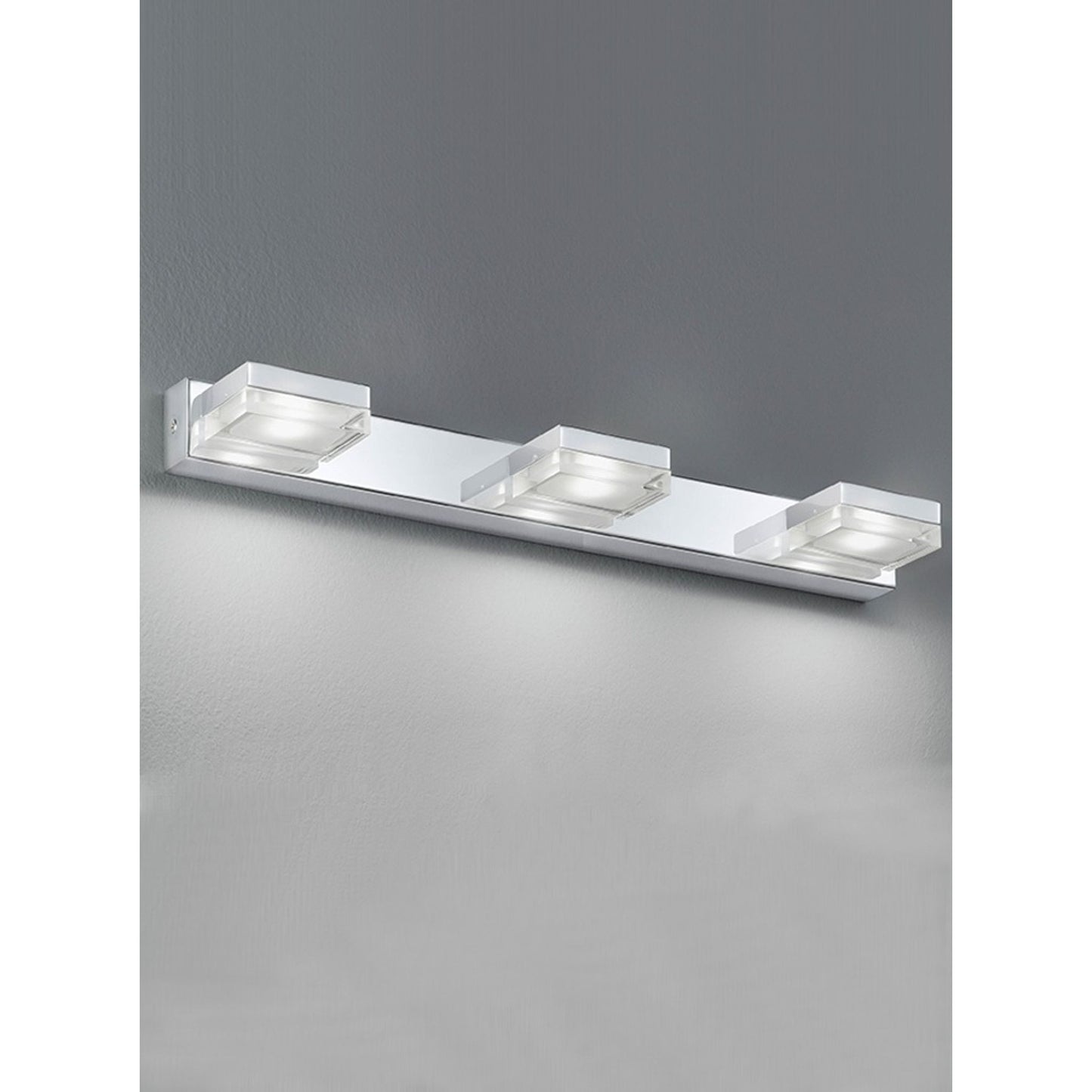 LED 3-Light Wall Bracket IP44 in Chrome