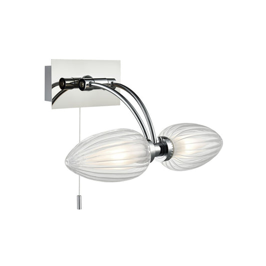 Bathroom 2-Light Wall Bracket IP44 in Chrome