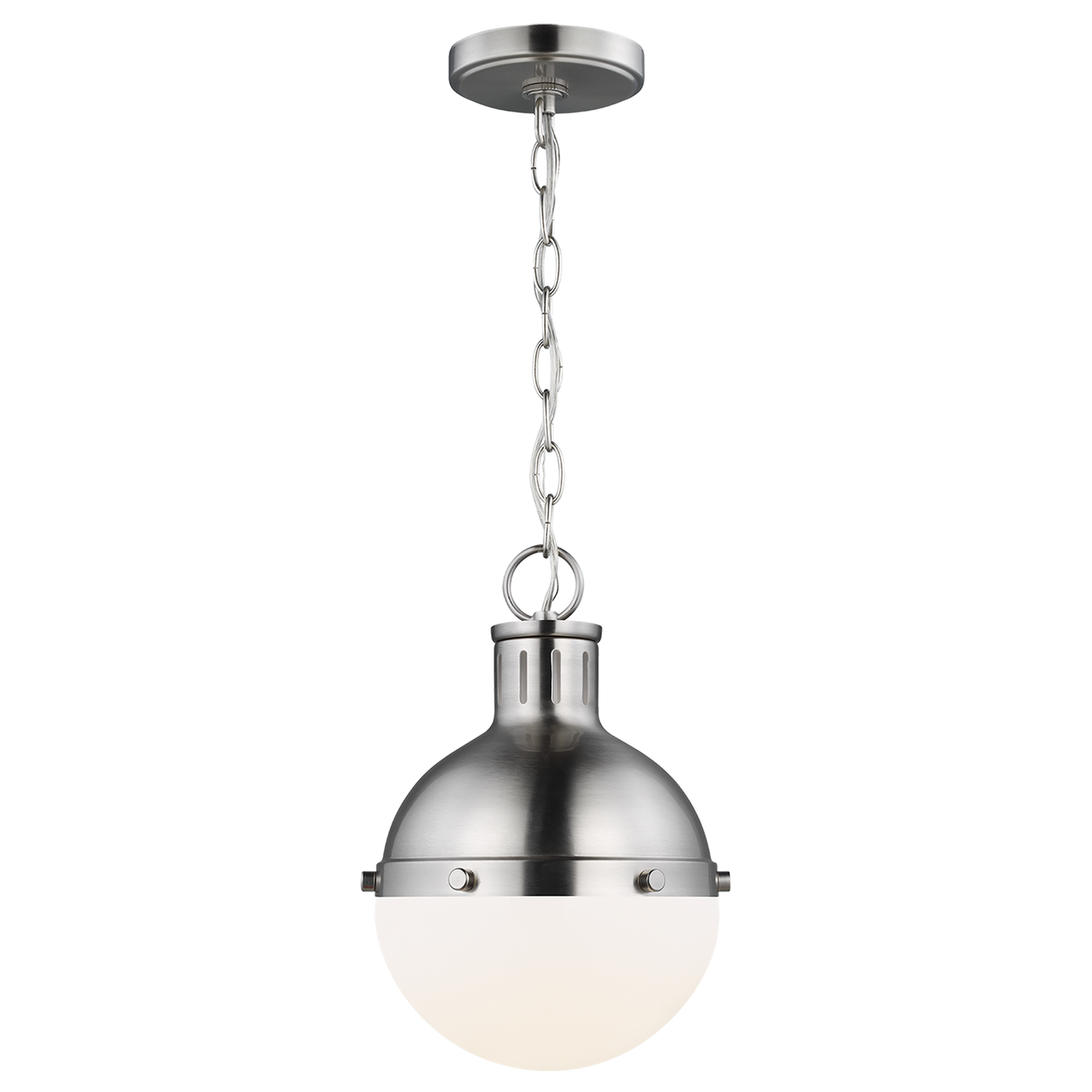 Hanks One Light Mini Pendant with White Glass