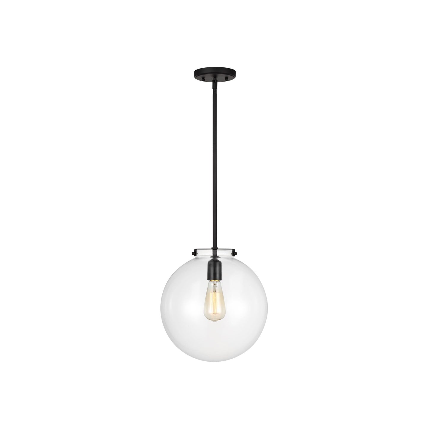 Kate One Light Sphere Pendant with Clear Glass