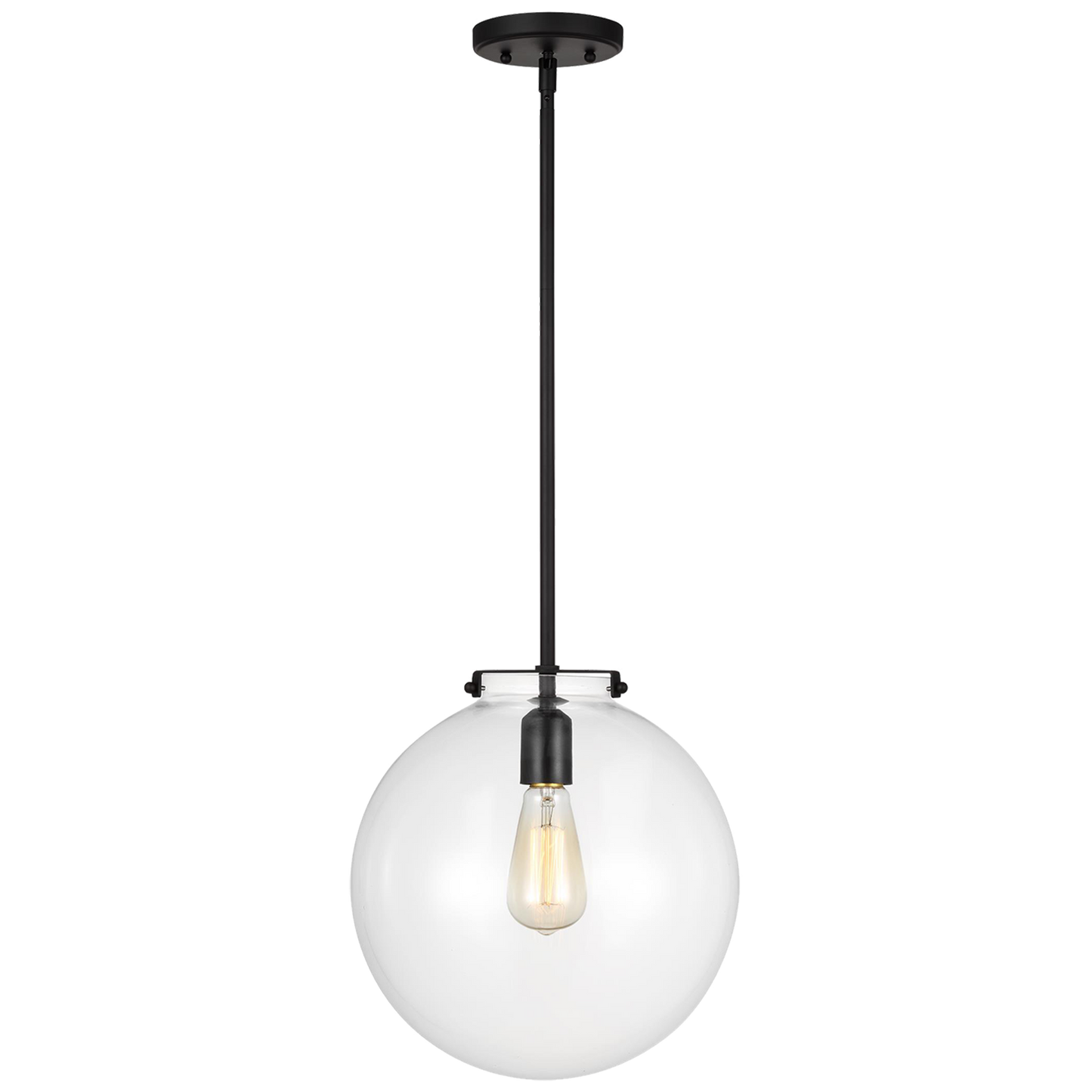 Kate One Light Sphere Pendant with Clear Glass