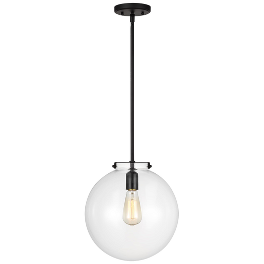 Kate One Light Sphere Pendant with Clear Glass