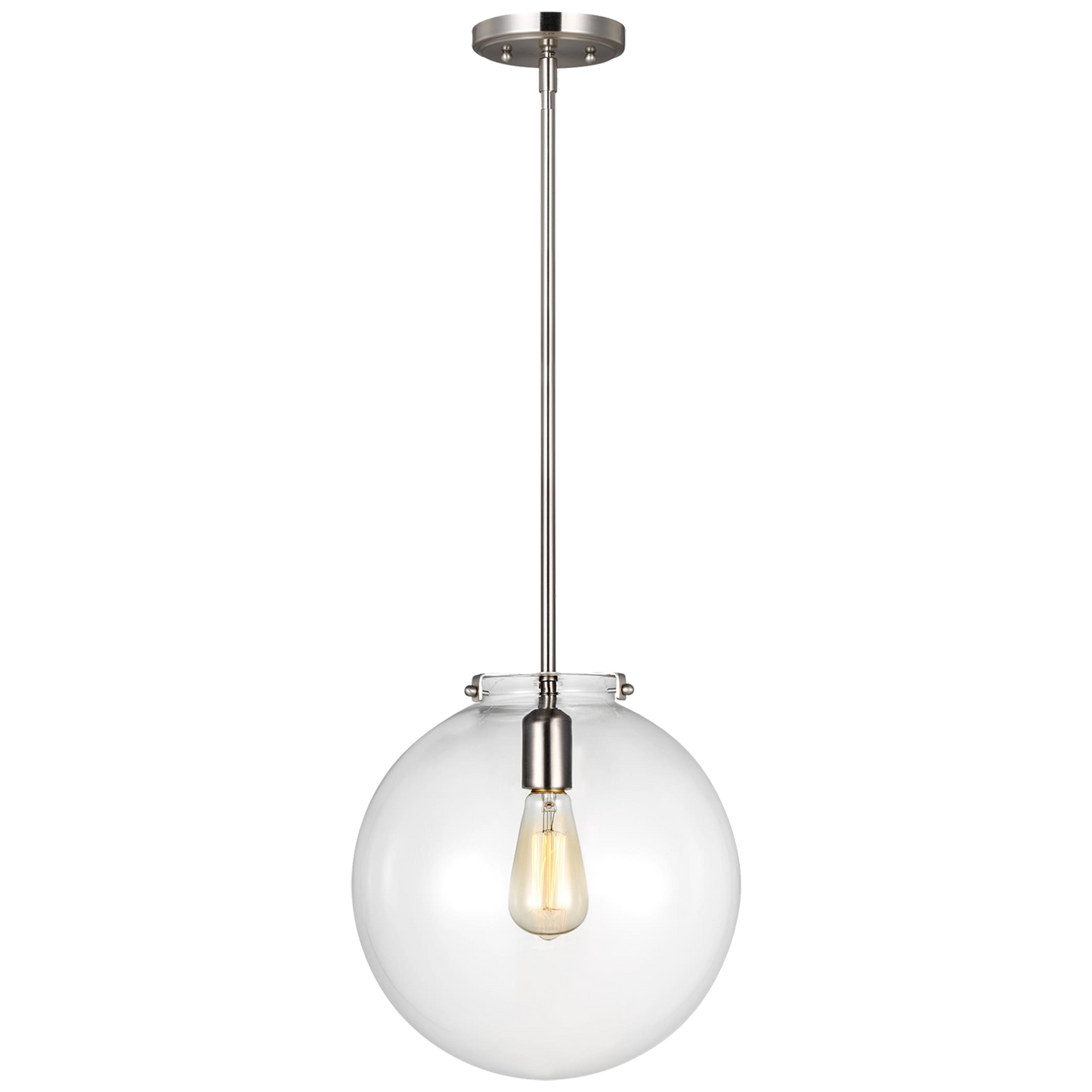 Kate One Light Sphere Pendant with Clear Glass