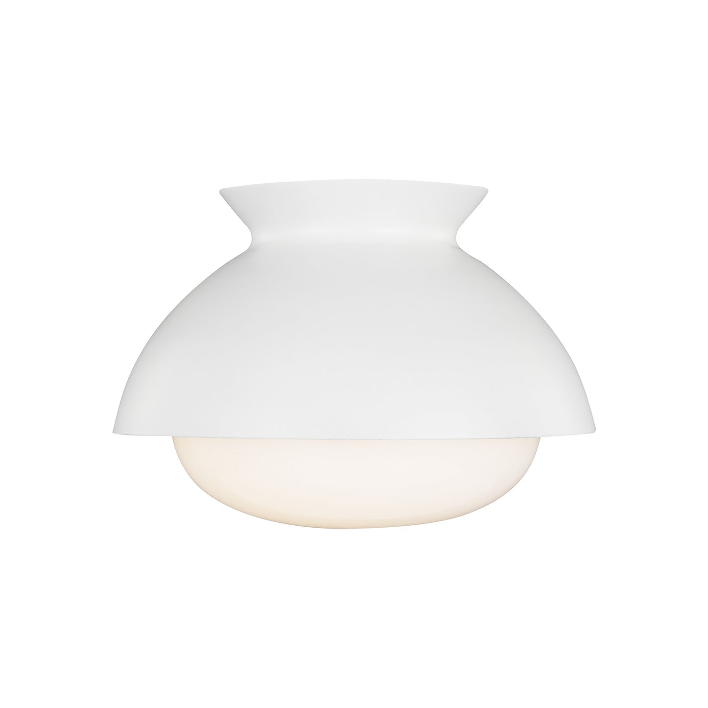 Lucerne One Light Flush Mount with White Glass