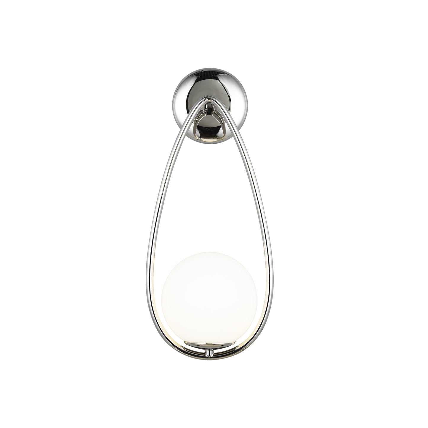 Galassia One Light Sconce with White Glass