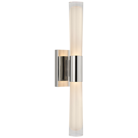 Brenta Single Sconce with White Glass