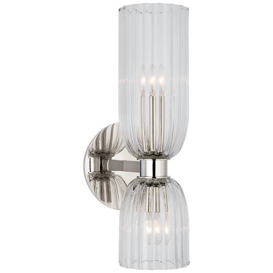 Asalea 16" Double Bath Sconce with Clear Glass