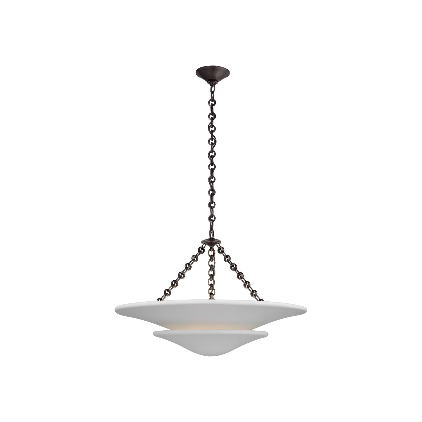 Mollino Tiered Pendant with Plaster White Shade