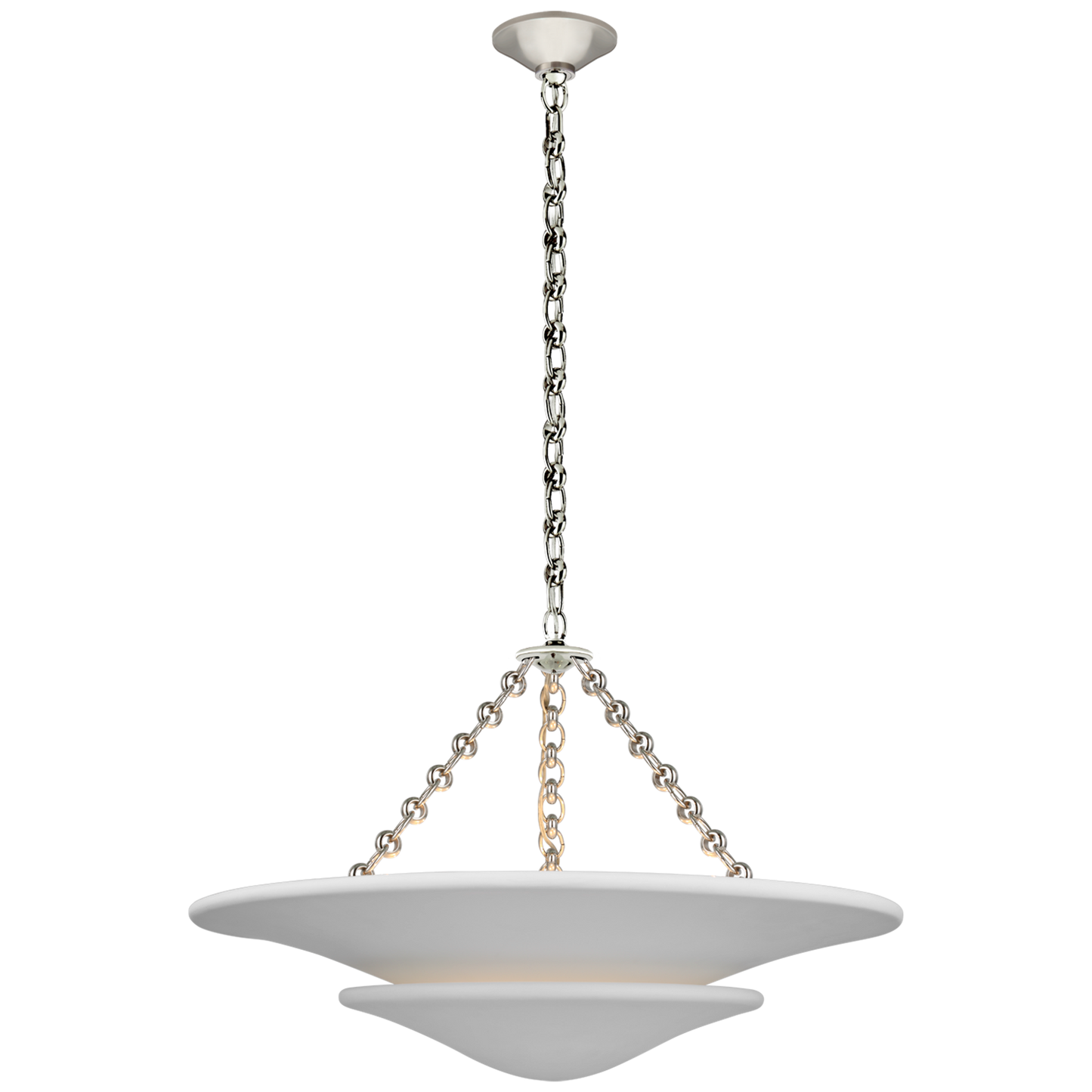 Mollino Tiered Pendant with Plaster White Shade