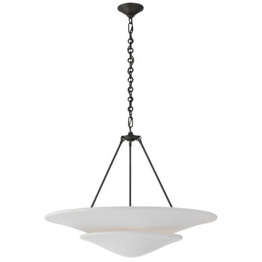 Mollino Tiered Pendant with Plaster White Shade