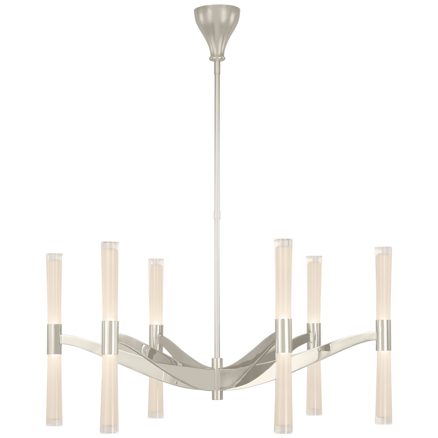 Brenta Chandelier with White Glass