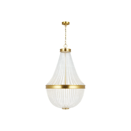 Summerhill Pendant in Burnished Brass with Clear Glass